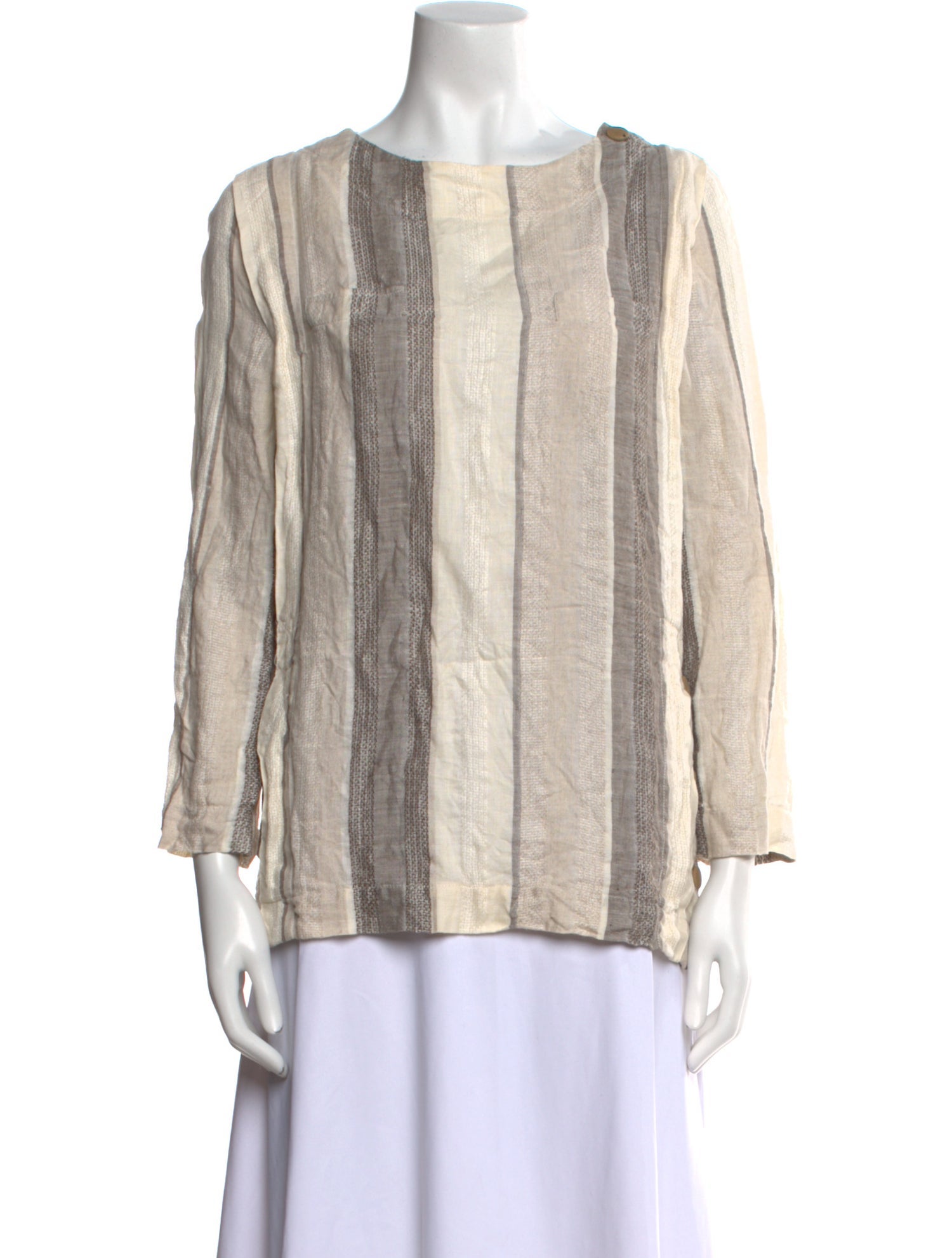 Salvatore Ferragamo Linen Printed Blouse