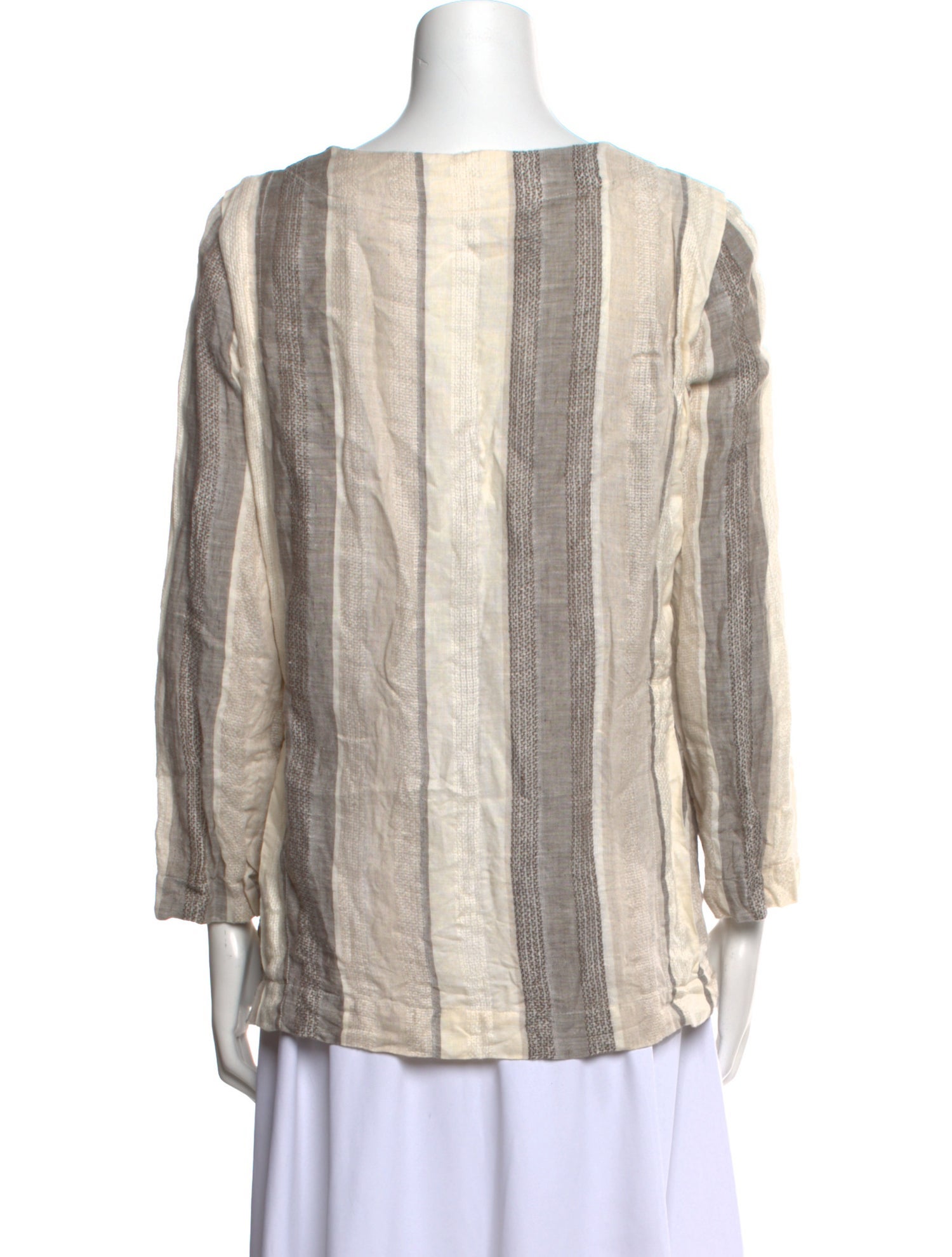 Salvatore Ferragamo Linen Printed Blouse