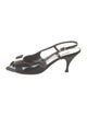 Salvatore Ferragamo Patent Leather Bow Accents Slingback Pumps