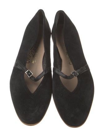 Salvatore Ferragamo Suede Mary Jane Flats