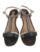 Salvatore Ferragamo Embossed Leather T-Strap Sandals