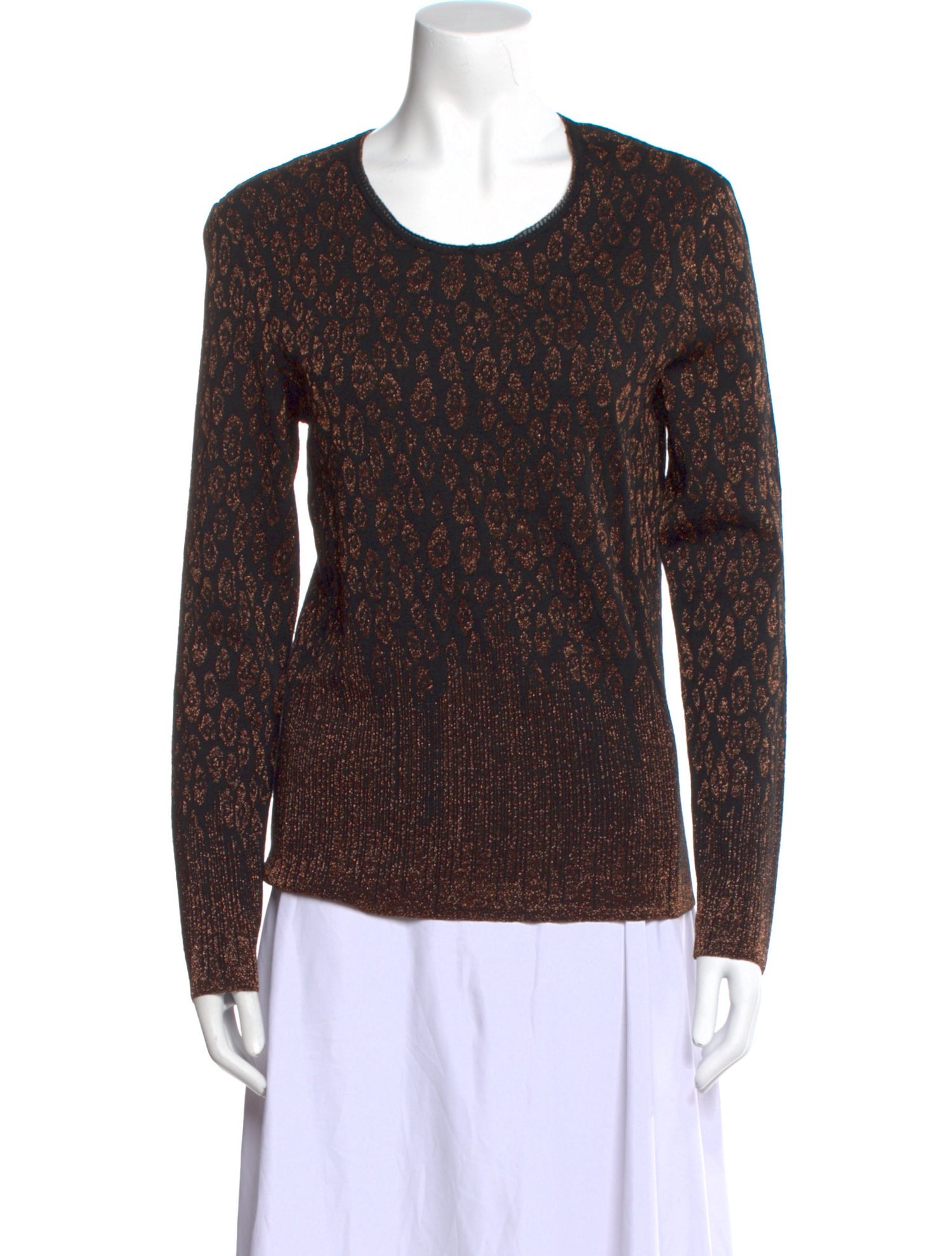 Salvatore Ferragamo Wool Crew Neck Top