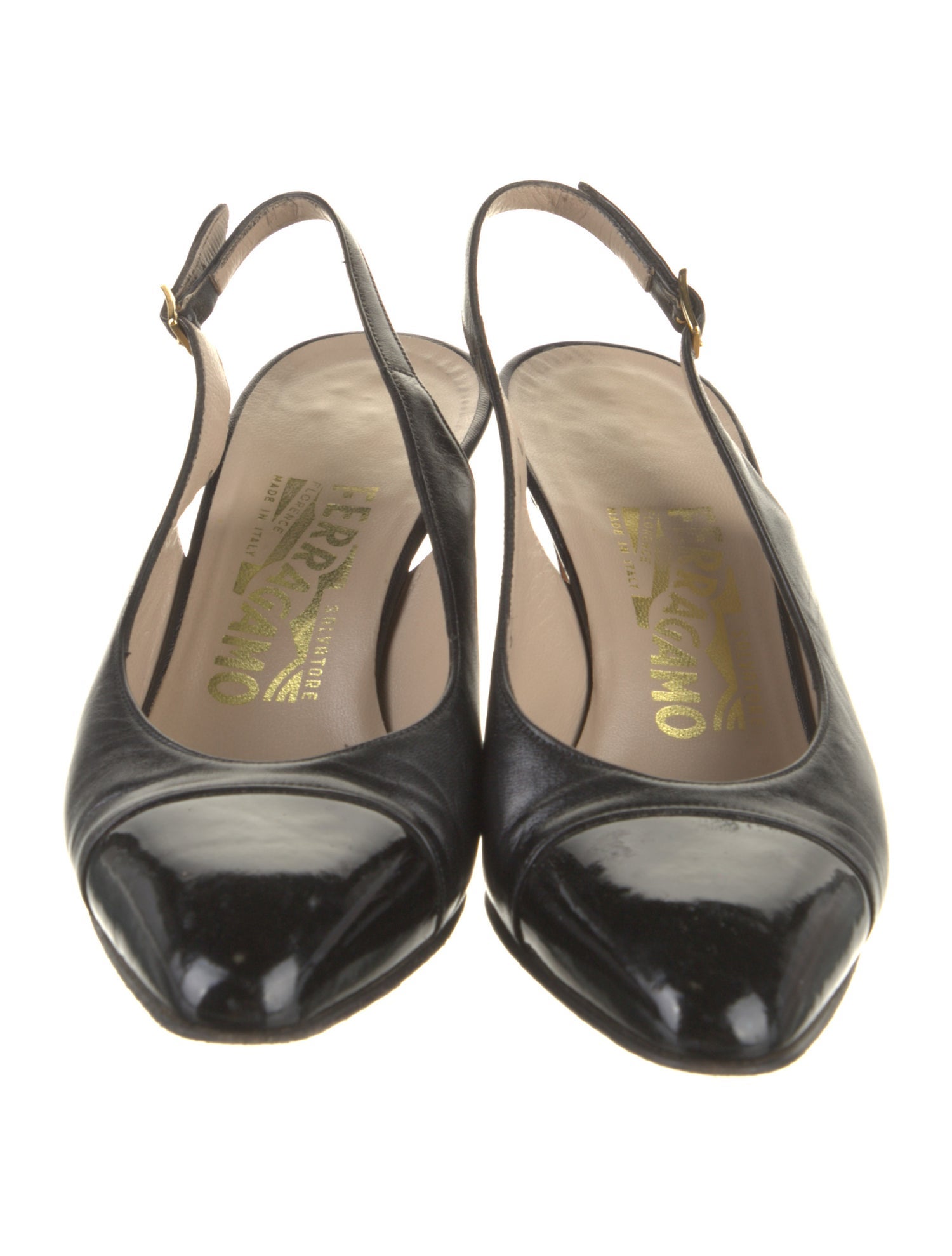 Salvatore Ferragamo Leather Slingback Pumps
