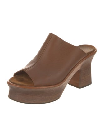 Salvatore Ferragamo Leather Slides