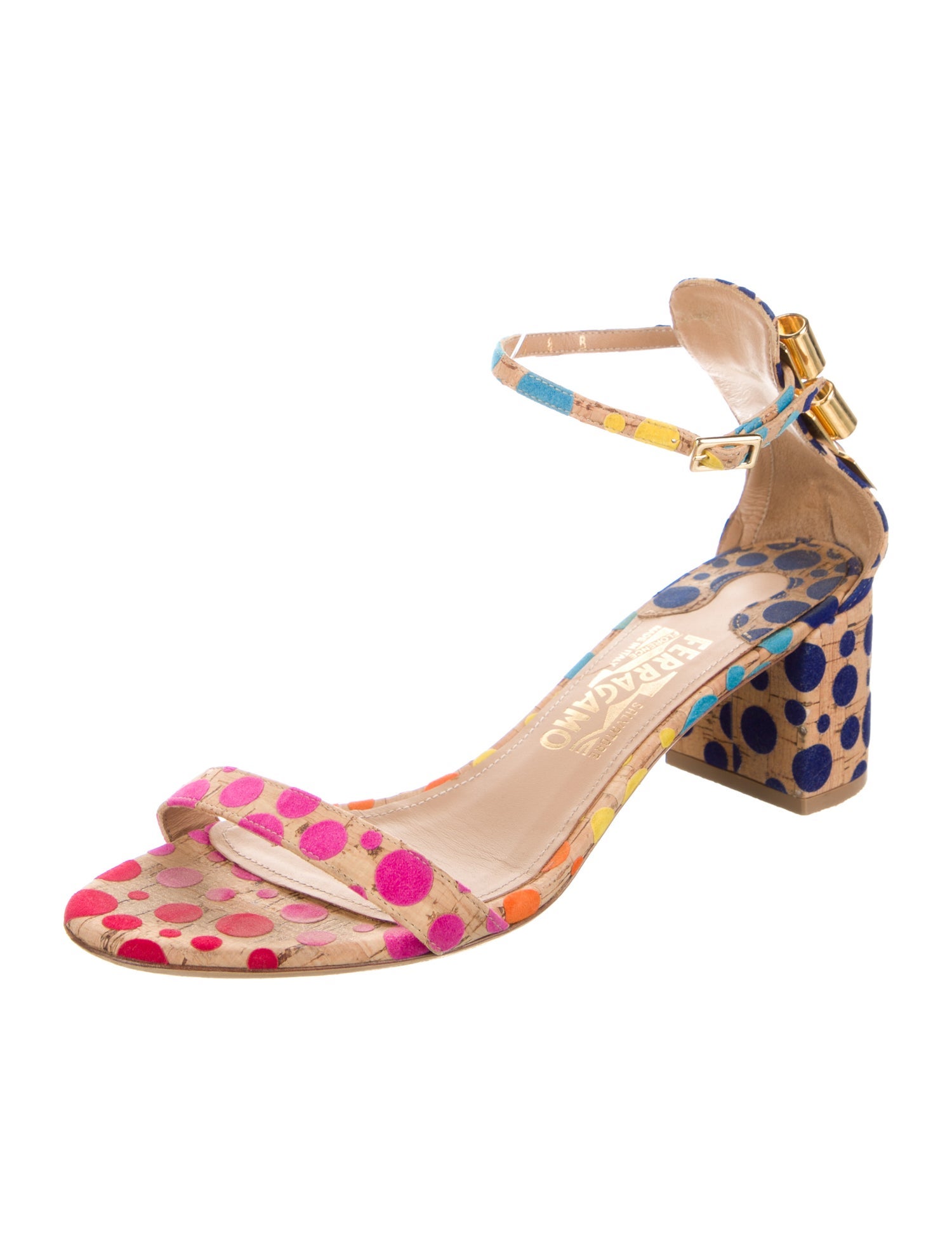 Salvatore Ferragamo Animal Print Bow Accents Sandals