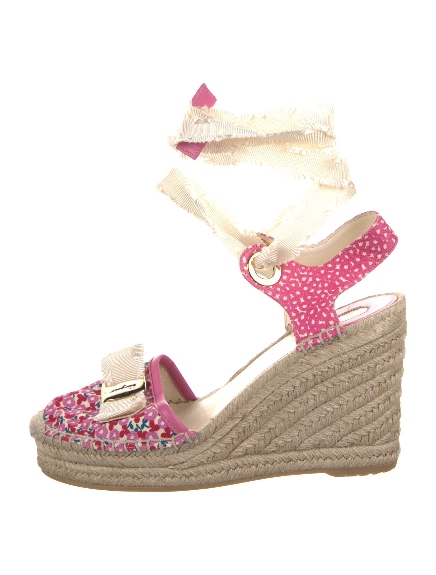 Salvatore Ferragamo Canvas Printed Espadrilles