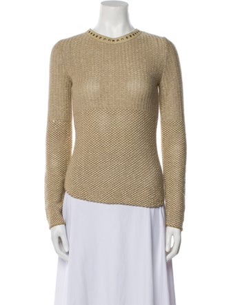 Salvatore Ferragamo Linen Crew Neck Sweater