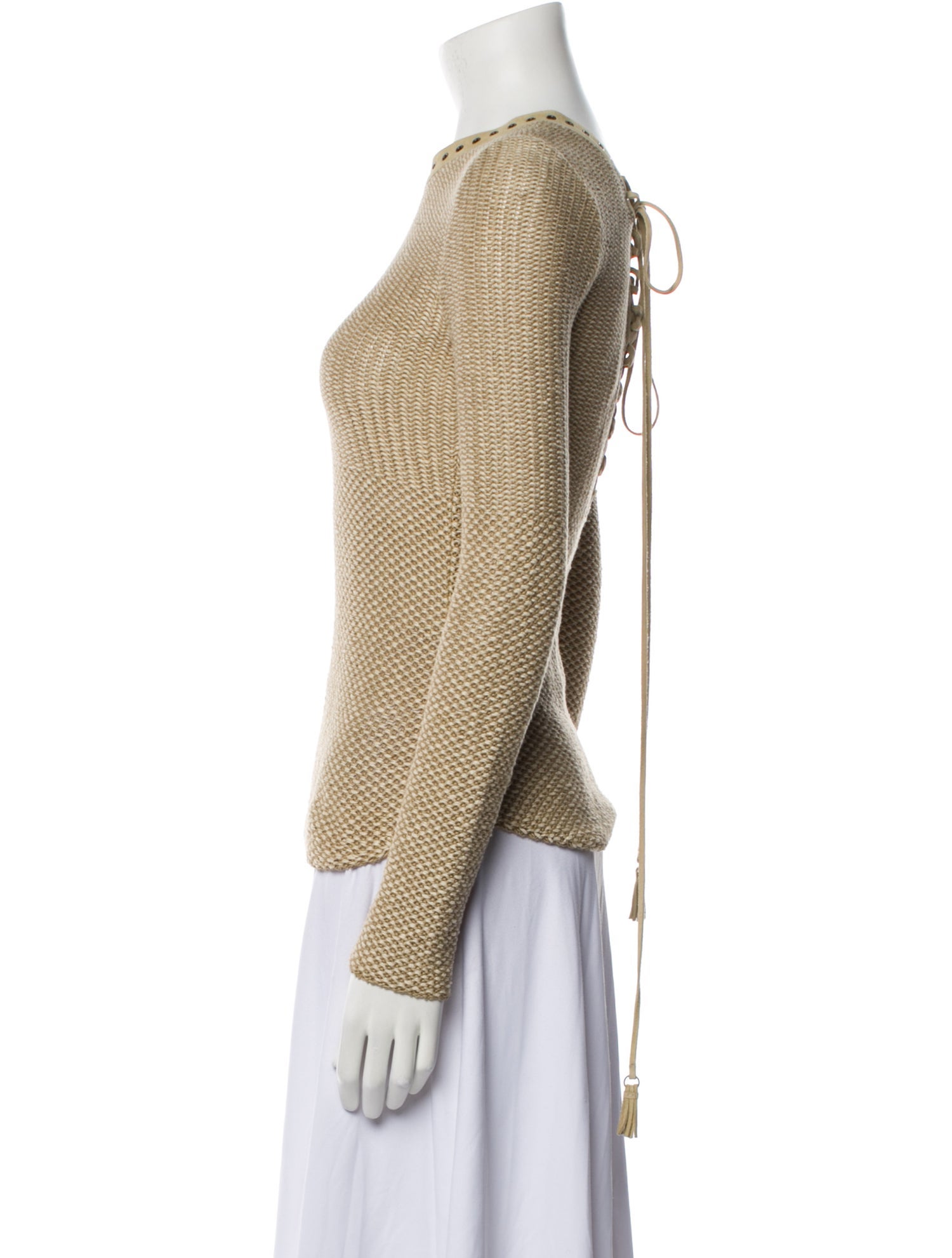 Salvatore Ferragamo Linen Crew Neck Sweater