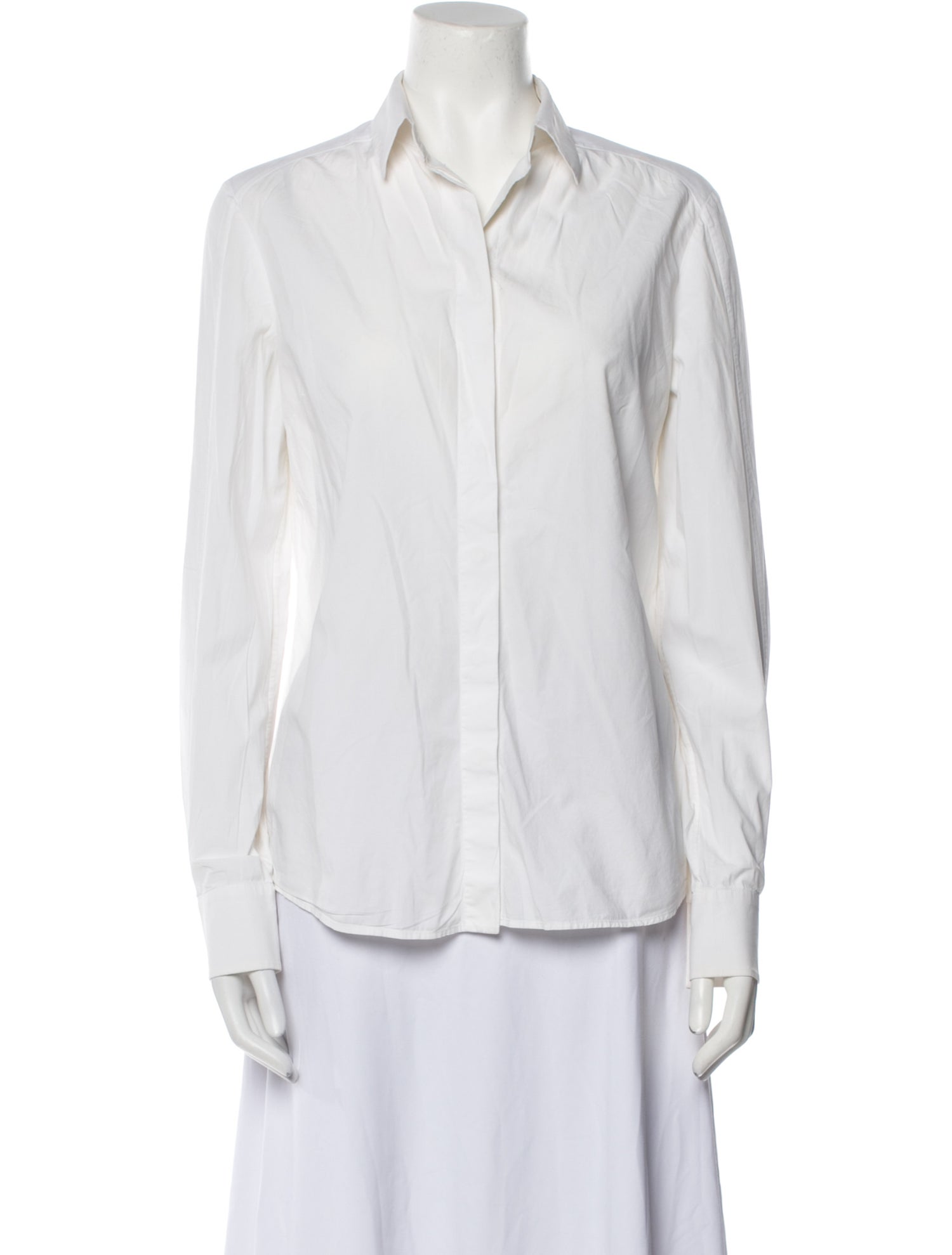 Salvatore Ferragamo Long Sleeve Button-Up Top
