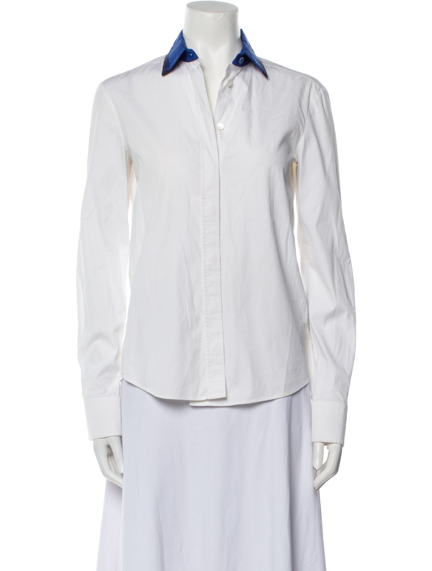 Salvatore Ferragamo Long Sleeve Button-Up Top