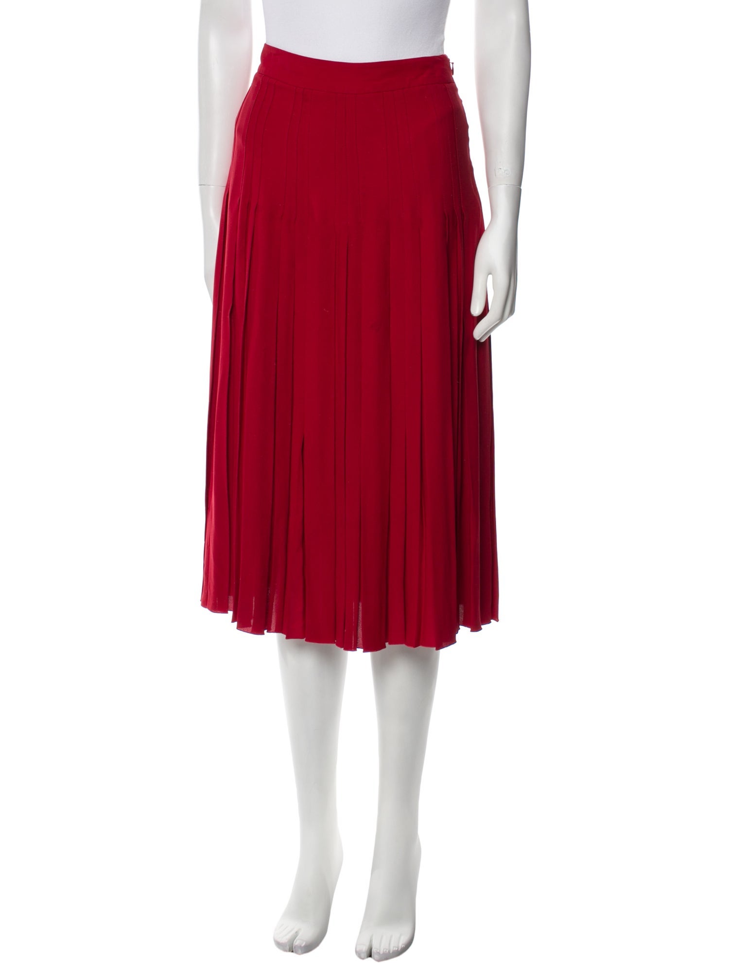 Salvatore Ferragamo Silk Midi Length Skirt