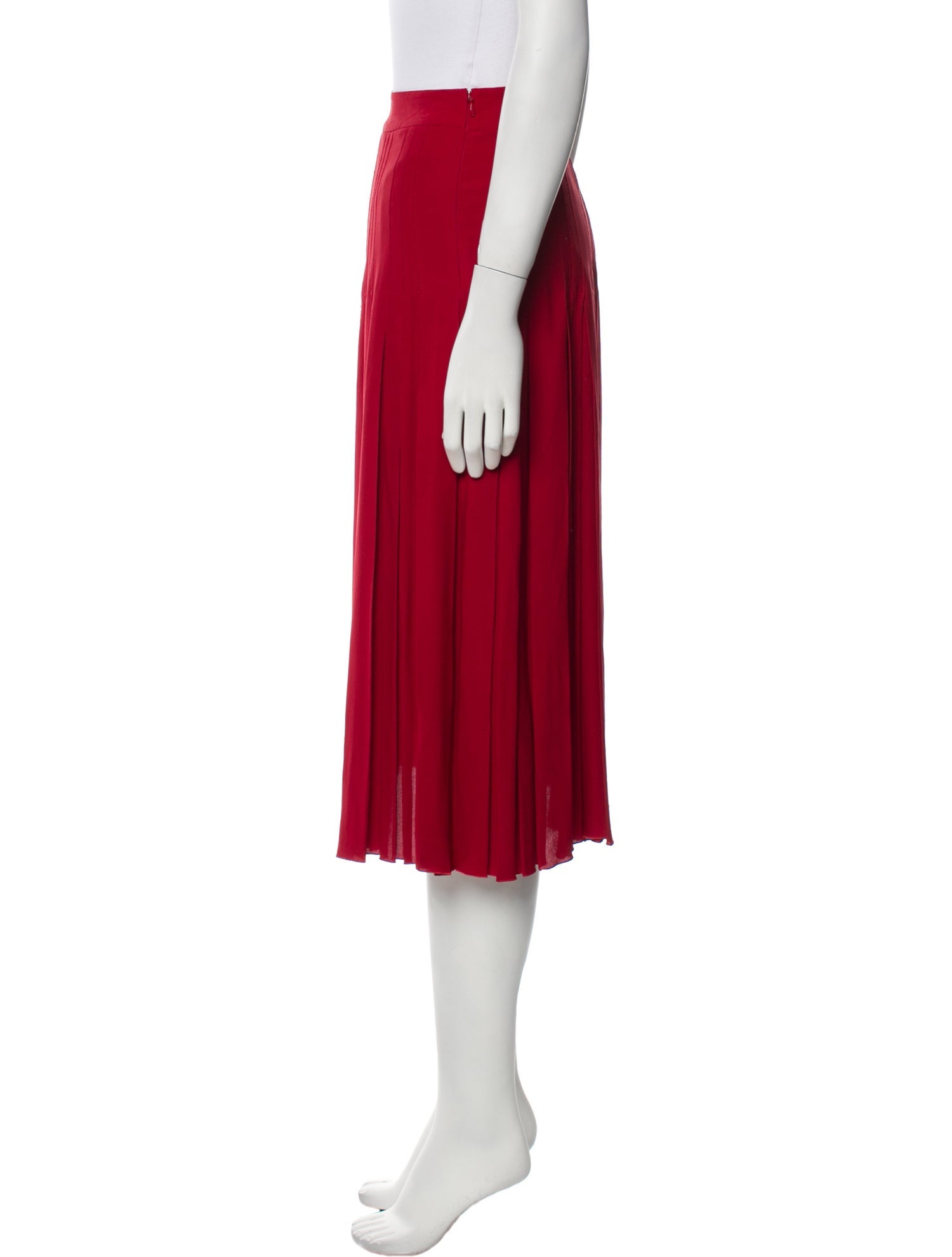 Salvatore Ferragamo Silk Midi Length Skirt