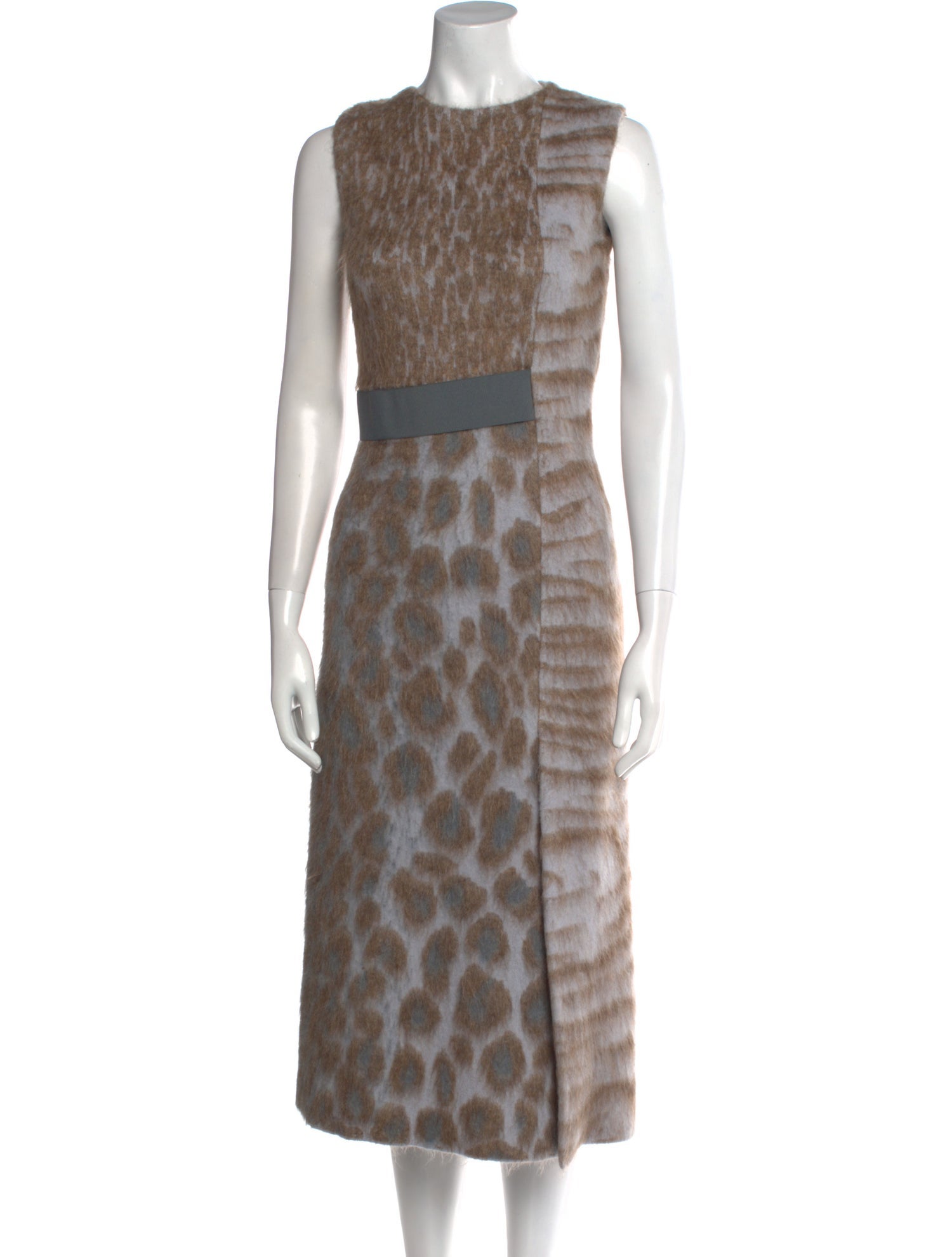 Salvatore Ferragamo Virgin Wool Midi Length Dress