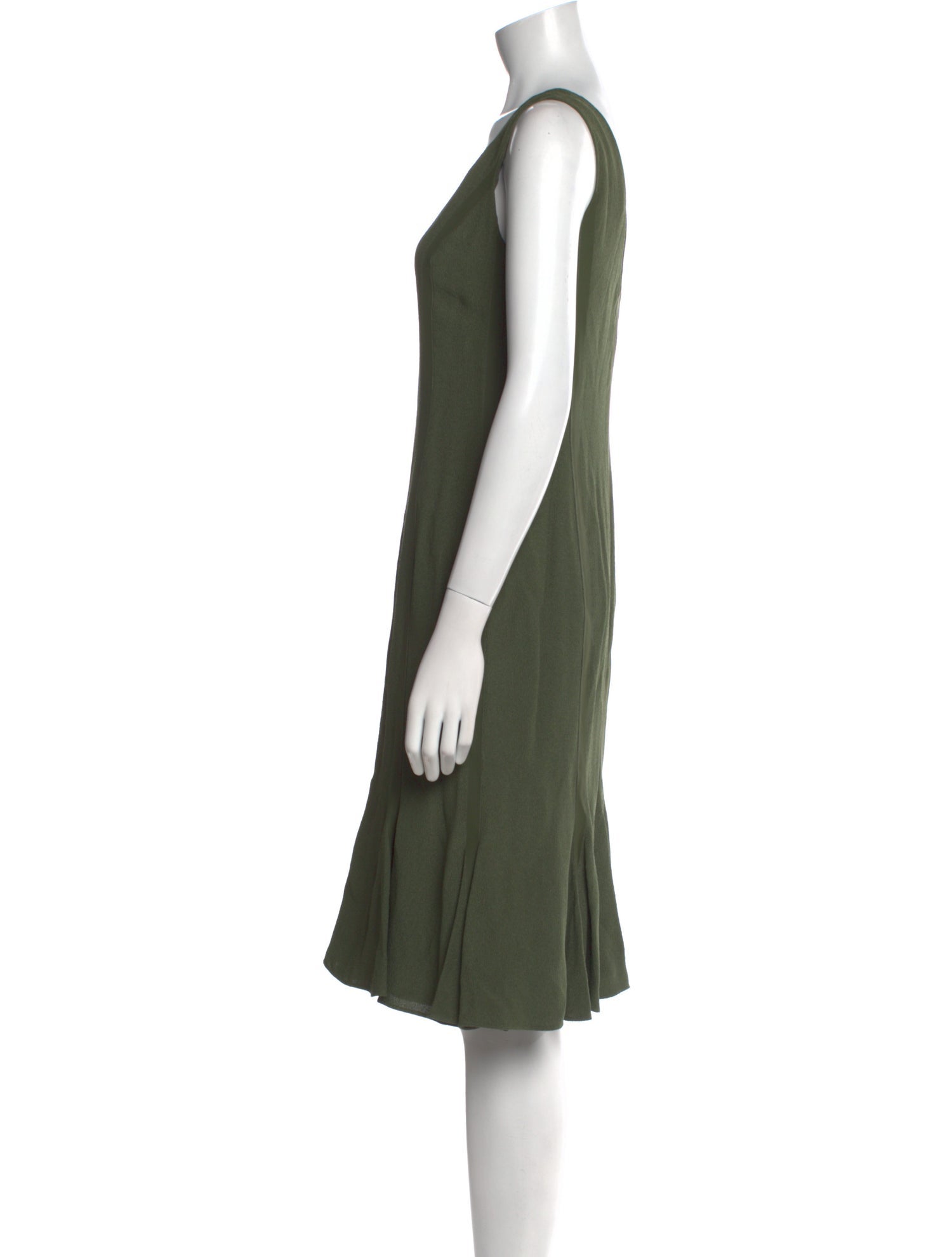 Salvatore Ferragamo Scoop Neck Midi Length Dress