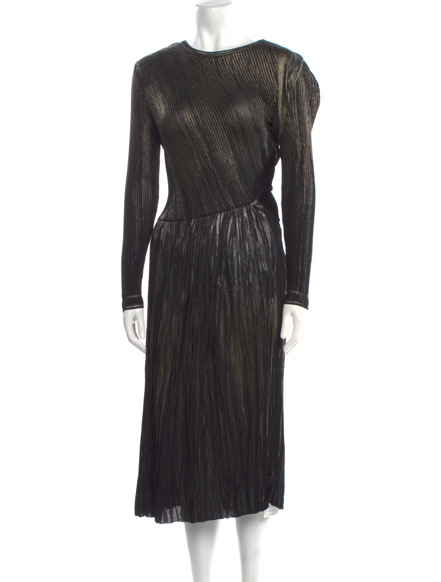 Salvatore Ferragamo Striped Midi Length Dress