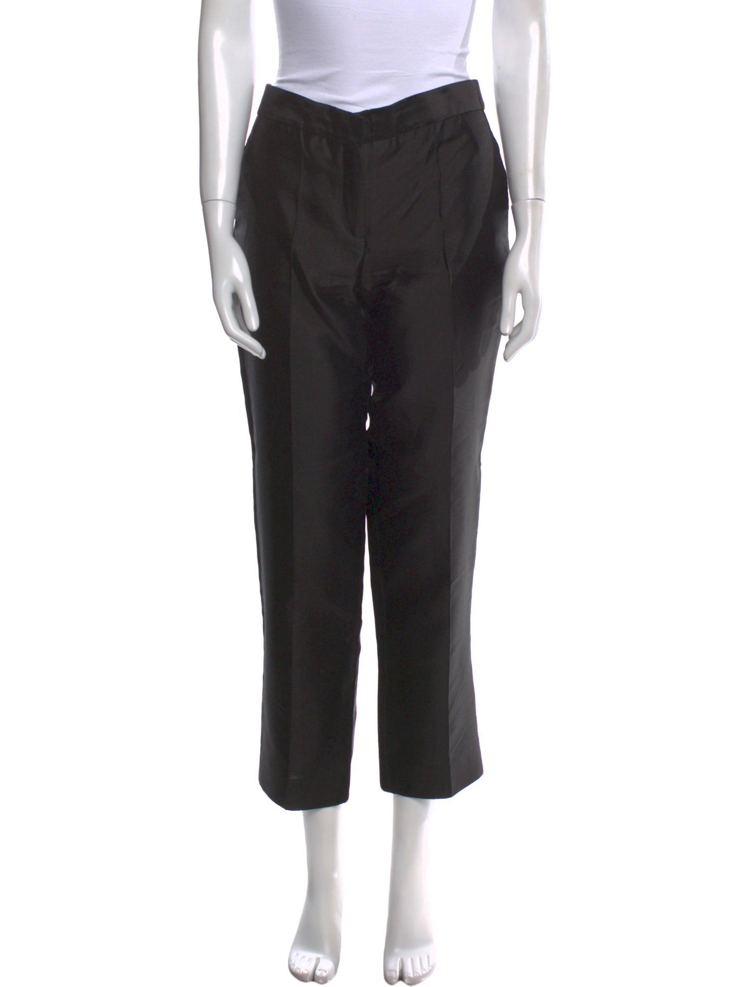 Salvatore Ferragamo Silk Straight Leg Pants