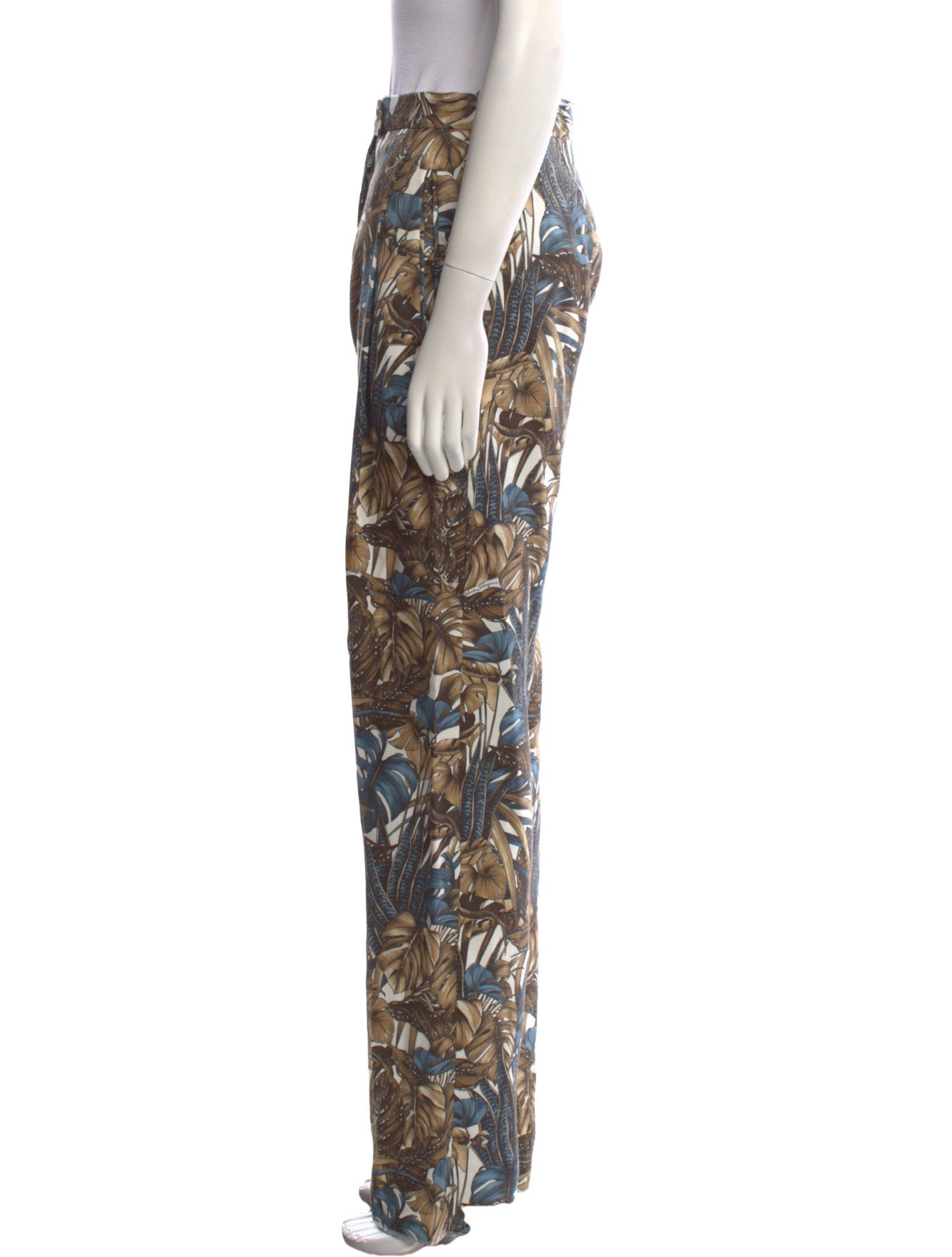 Salvatore Ferragamo Printed Straight Leg Pants