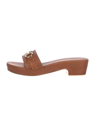 Salvatore Ferragamo Leather Slides