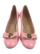 Salvatore Ferragamo Leather Bow Accents Pumps