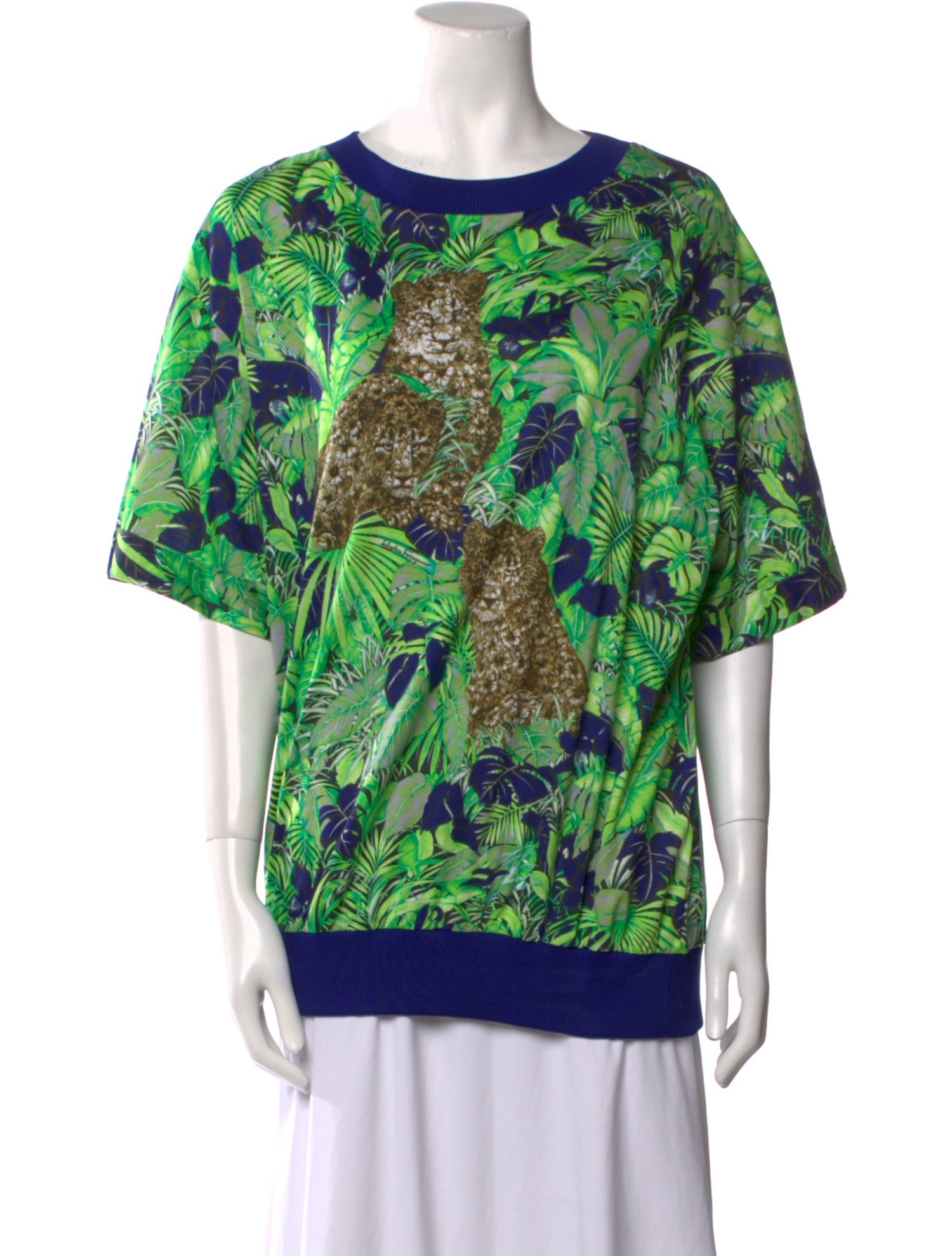 Salvatore Ferragamo Printed Bateau Neckline T-Shirt