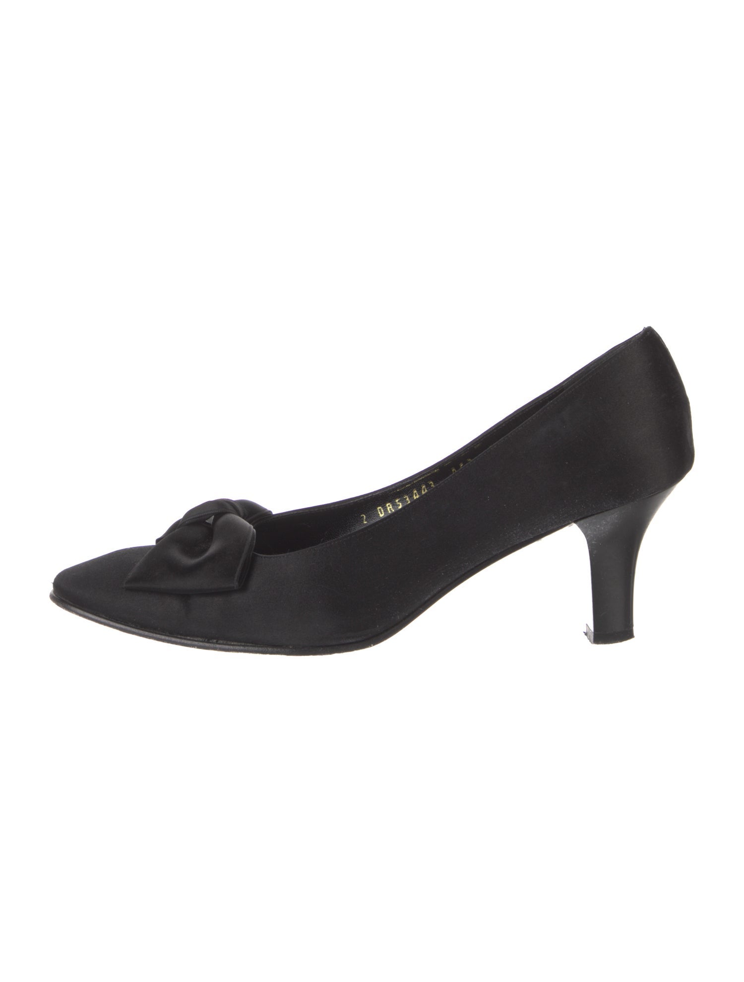 Salvatore Ferragamo Satin Bow Accents Pumps