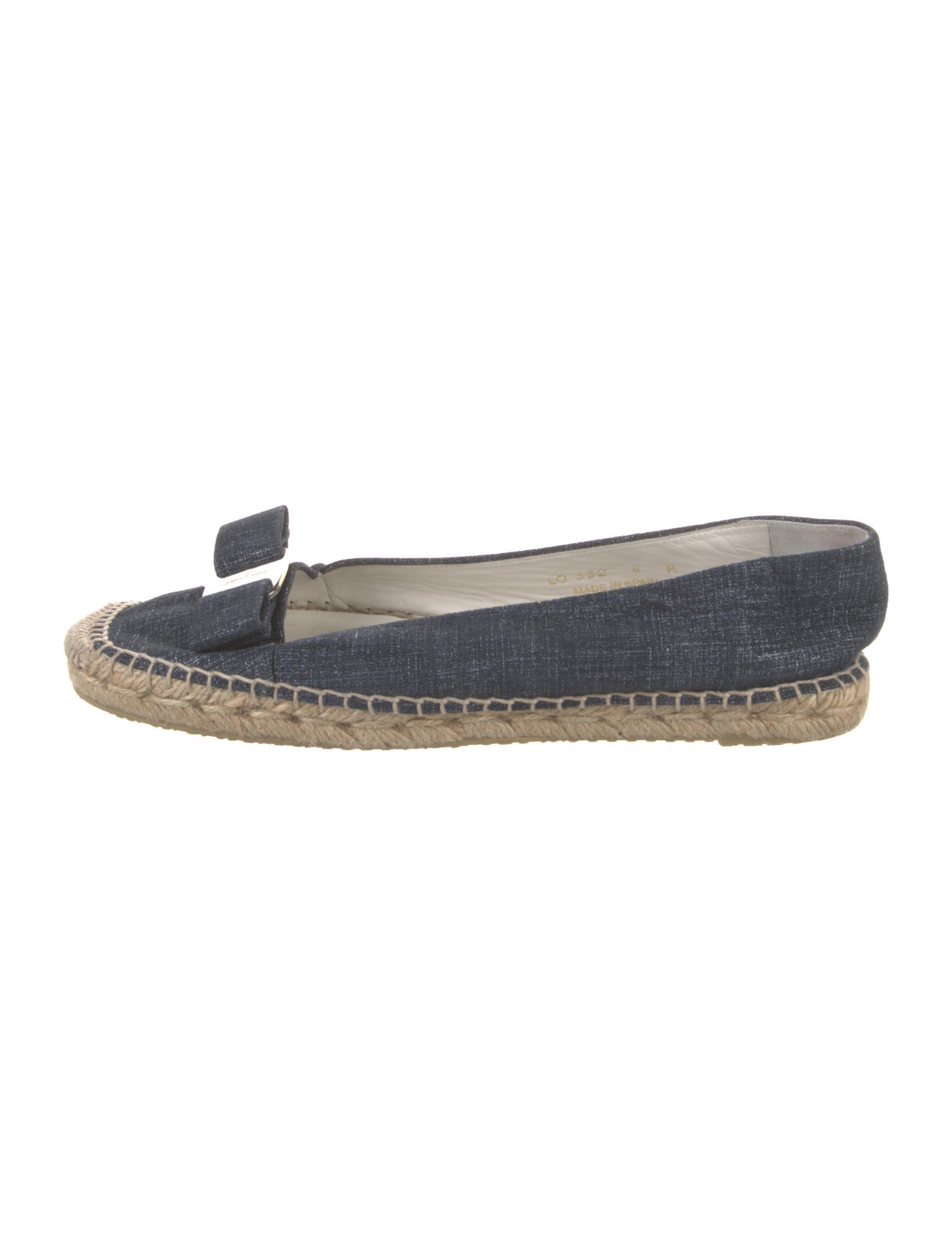 Salvatore Ferragamo Vara Bow Accent Denim Espadrilles