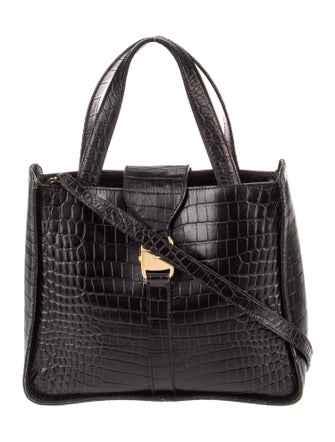 Salvatore Ferragamo Embossed Leather Top Handle Bag