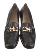 Salvatore Ferragamo Gancini Logo Lizard Loafers