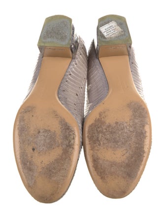 Salvatore Ferragamo Vara Bow Accent Snakeskin Pumps