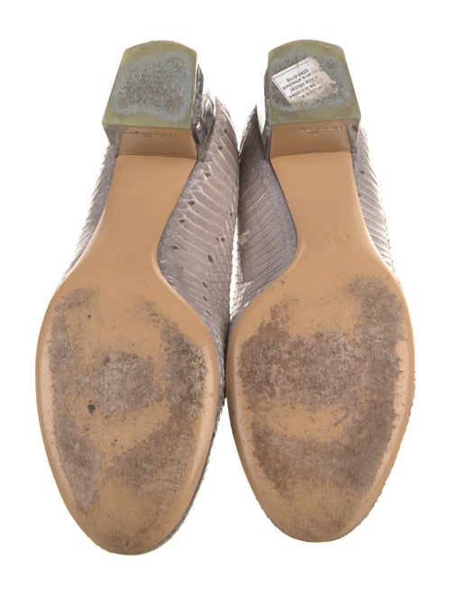 Salvatore Ferragamo Vara Bow Accent Snakeskin Pumps