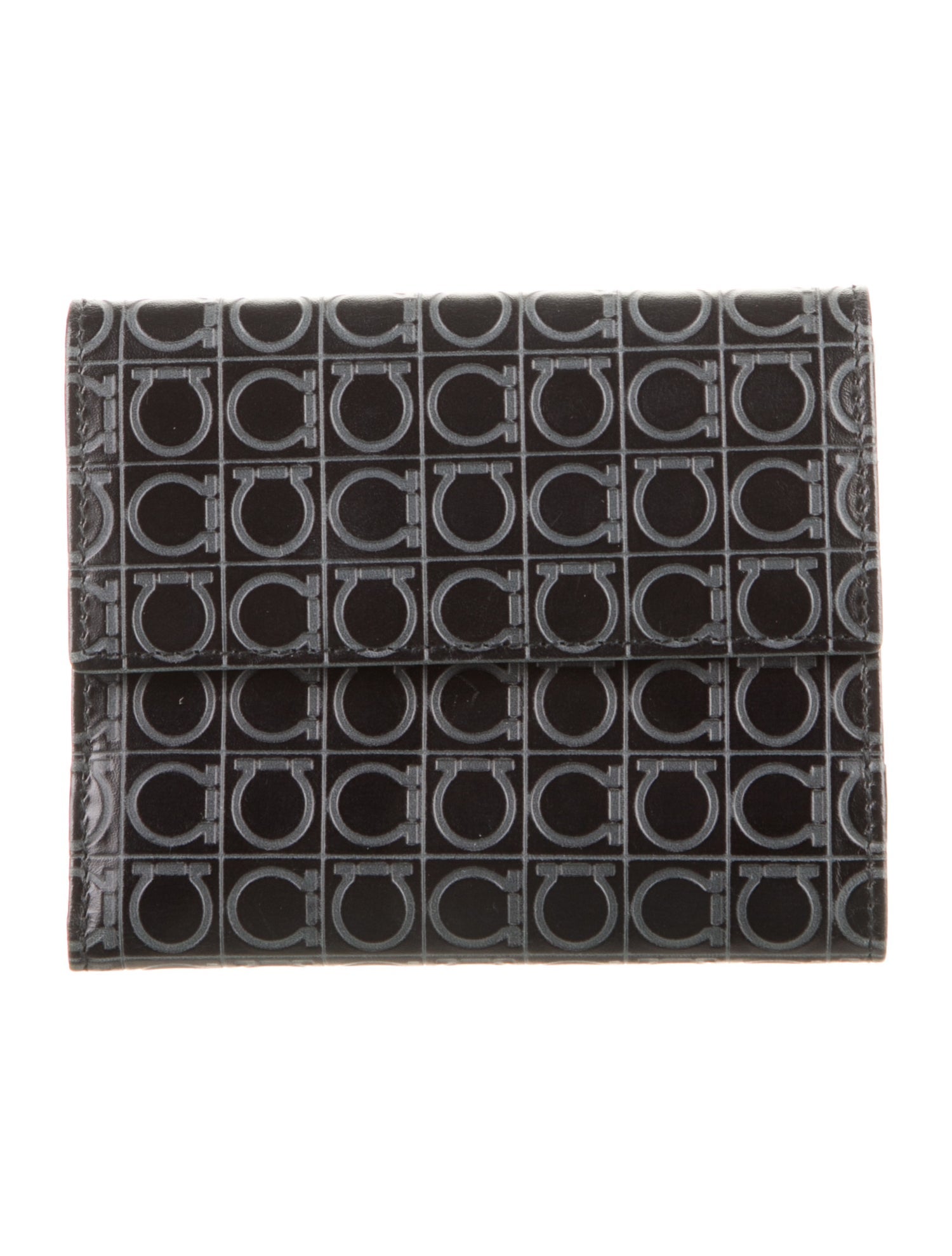 Salvatore Ferragamo Leather Printed Compact Wallet