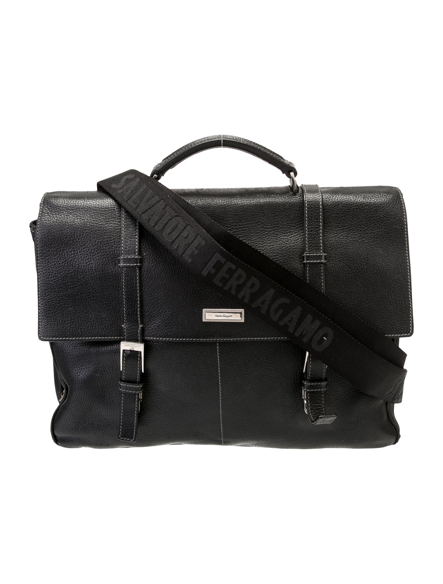 Salvatore Ferragamo Leather Messenger Bag