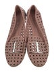 Salvatore Ferragamo Leather Lasercut Accents Flats