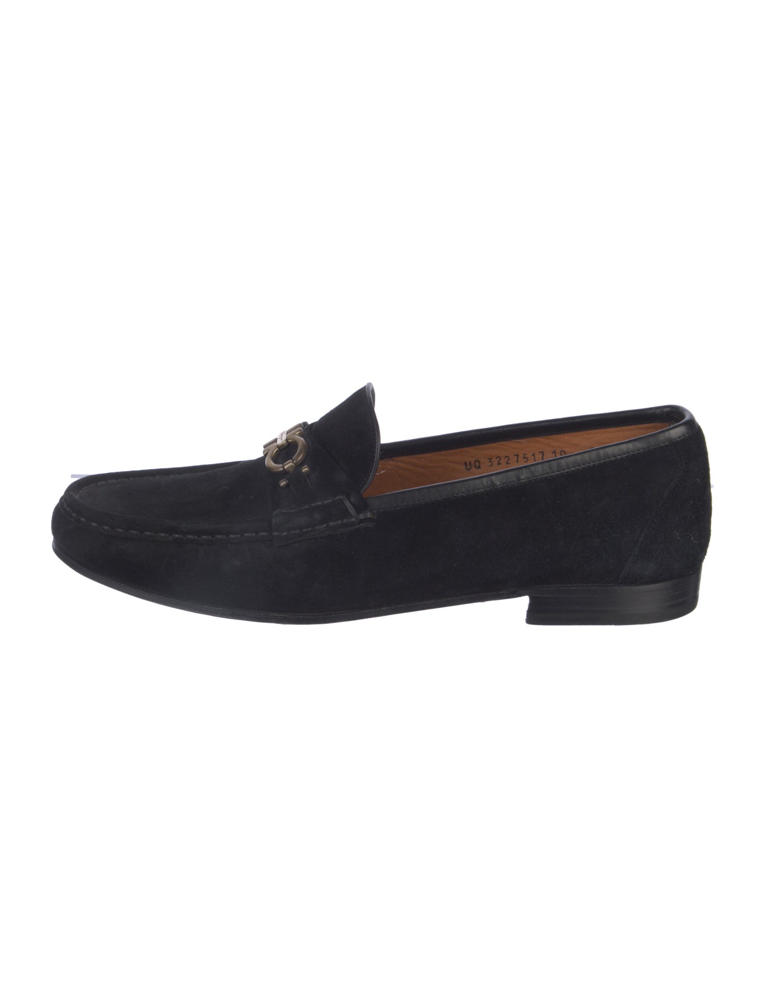 Salvatore Ferragamo Gancini Logo Suede Dress Loafers