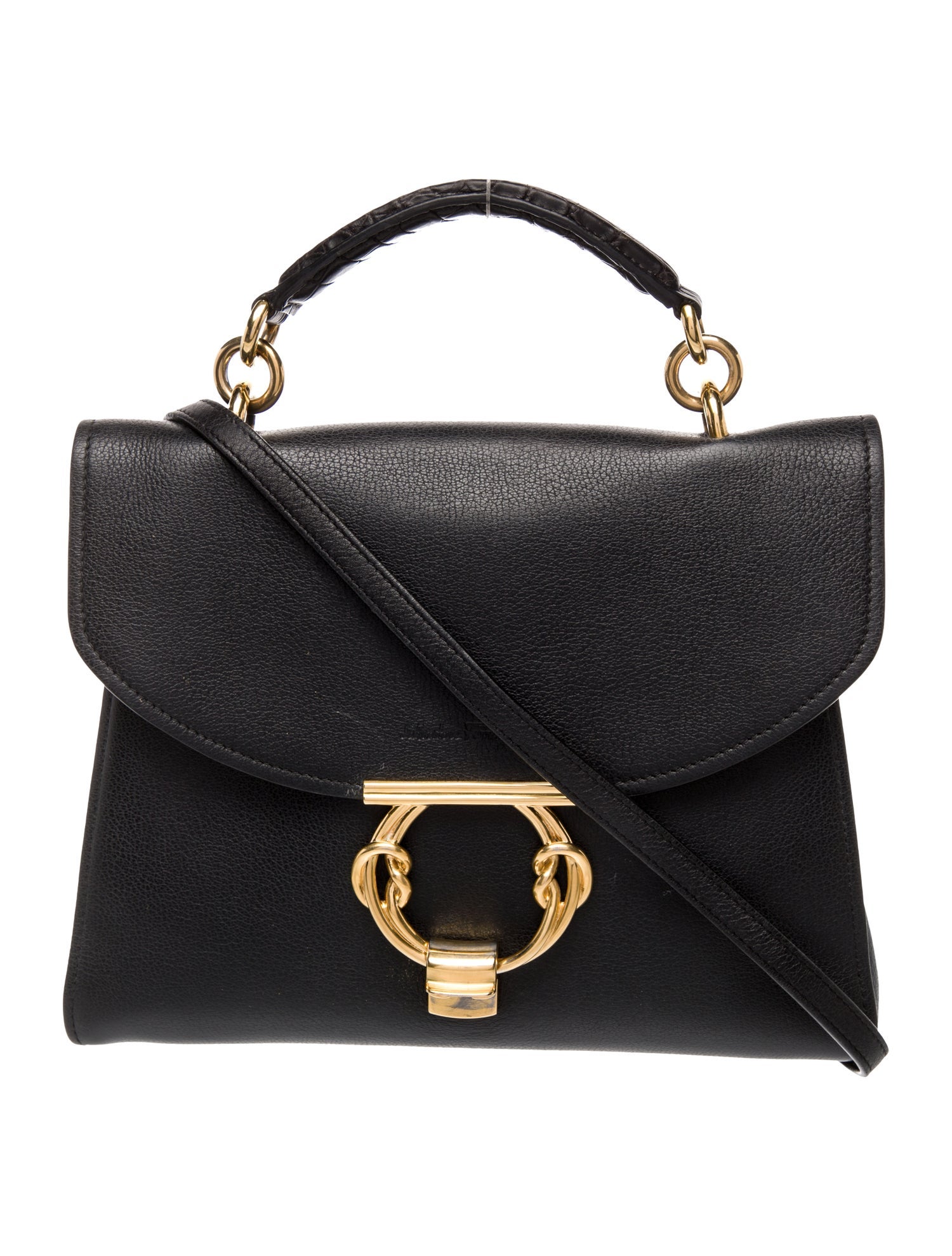 Salvatore Ferragamo Leather Top Handle Bag