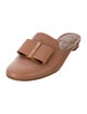 Salvatore Ferragamo Leather Bow Accents Mules