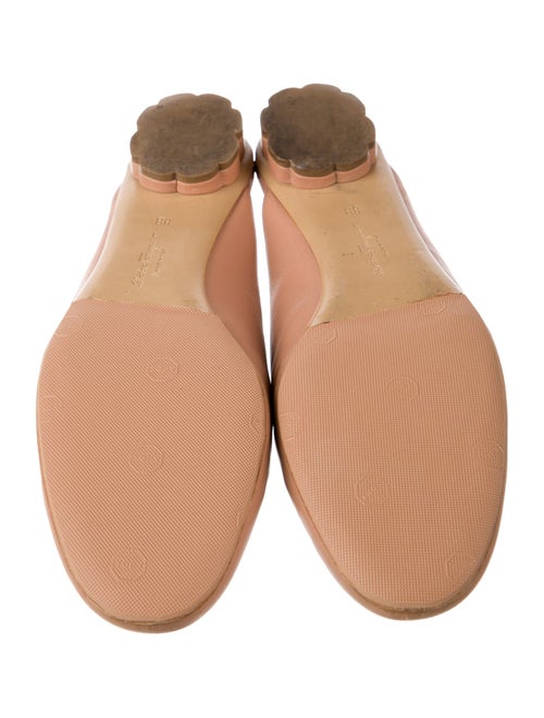 Salvatore Ferragamo Leather Bow Accents Mules