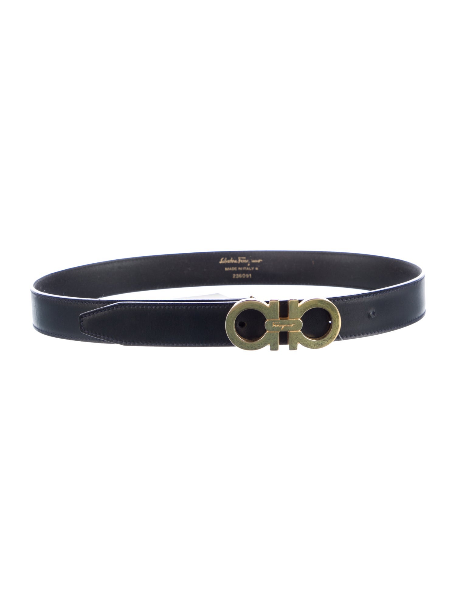 Salvatore Ferragamo Gancio Logo Skinny Belt Kit