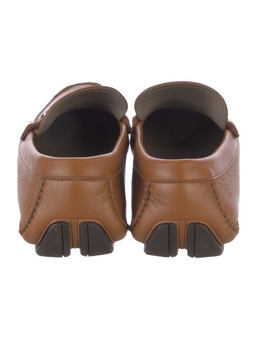 Salvatore Ferragamo Gancini Logo Leather Moccasins