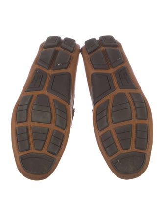 Salvatore Ferragamo Gancini Logo Leather Moccasins
