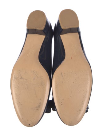 Salvatore Ferragamo Patent Leather Bow Accents Pumps