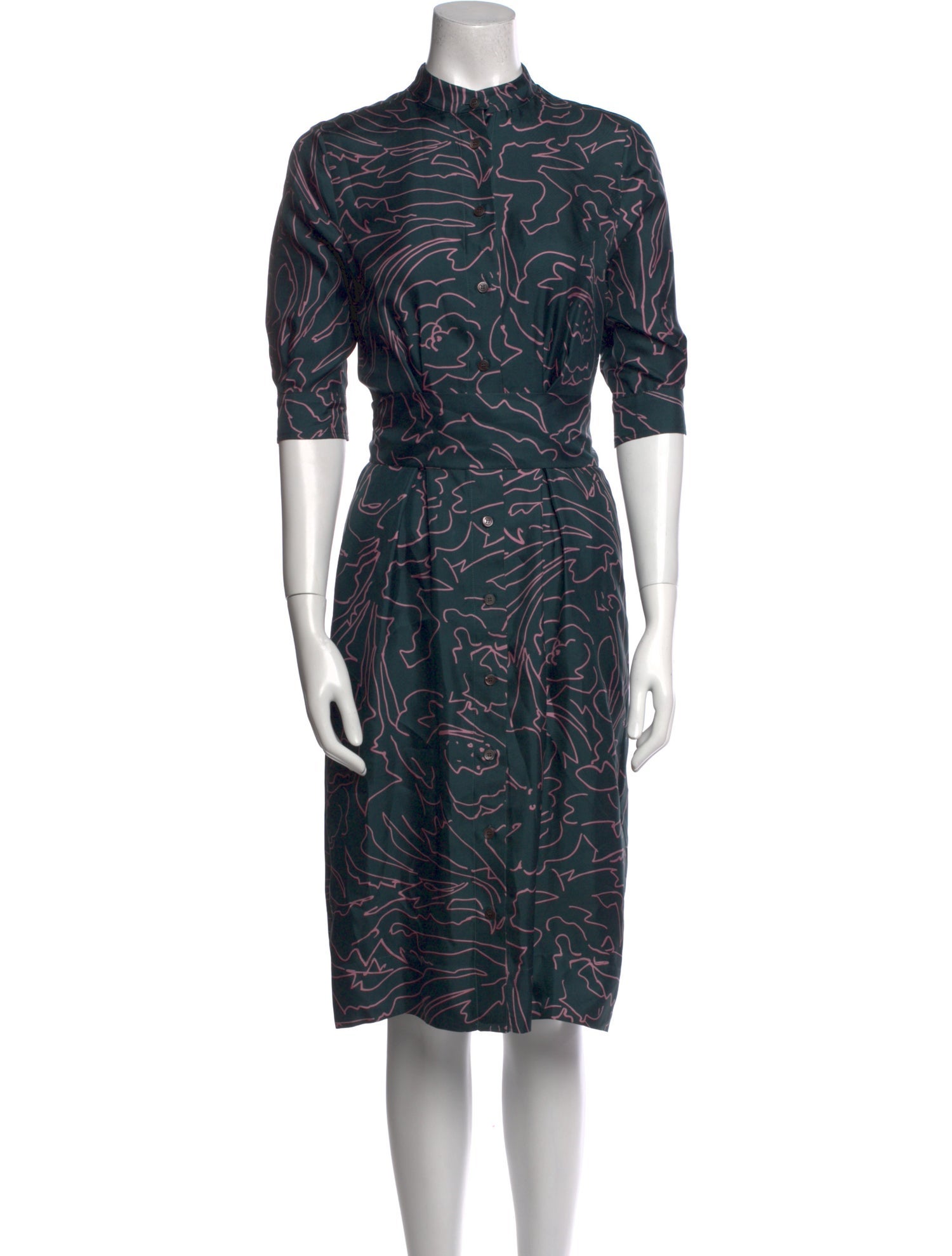 Salvatore Ferragamo Silk Midi Length Dress