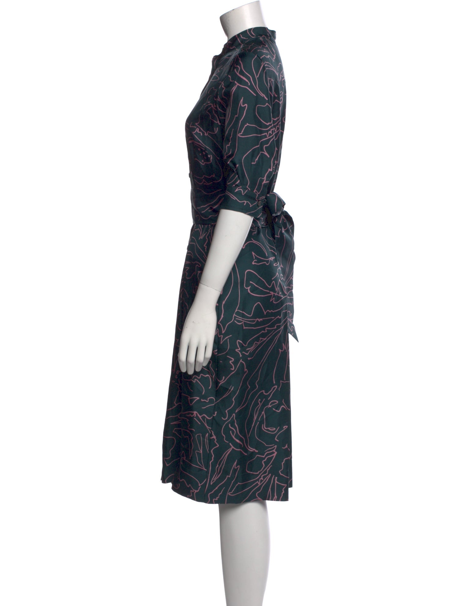 Salvatore Ferragamo Silk Midi Length Dress