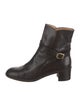 Salvatore Ferragamo Leather Moto Boots