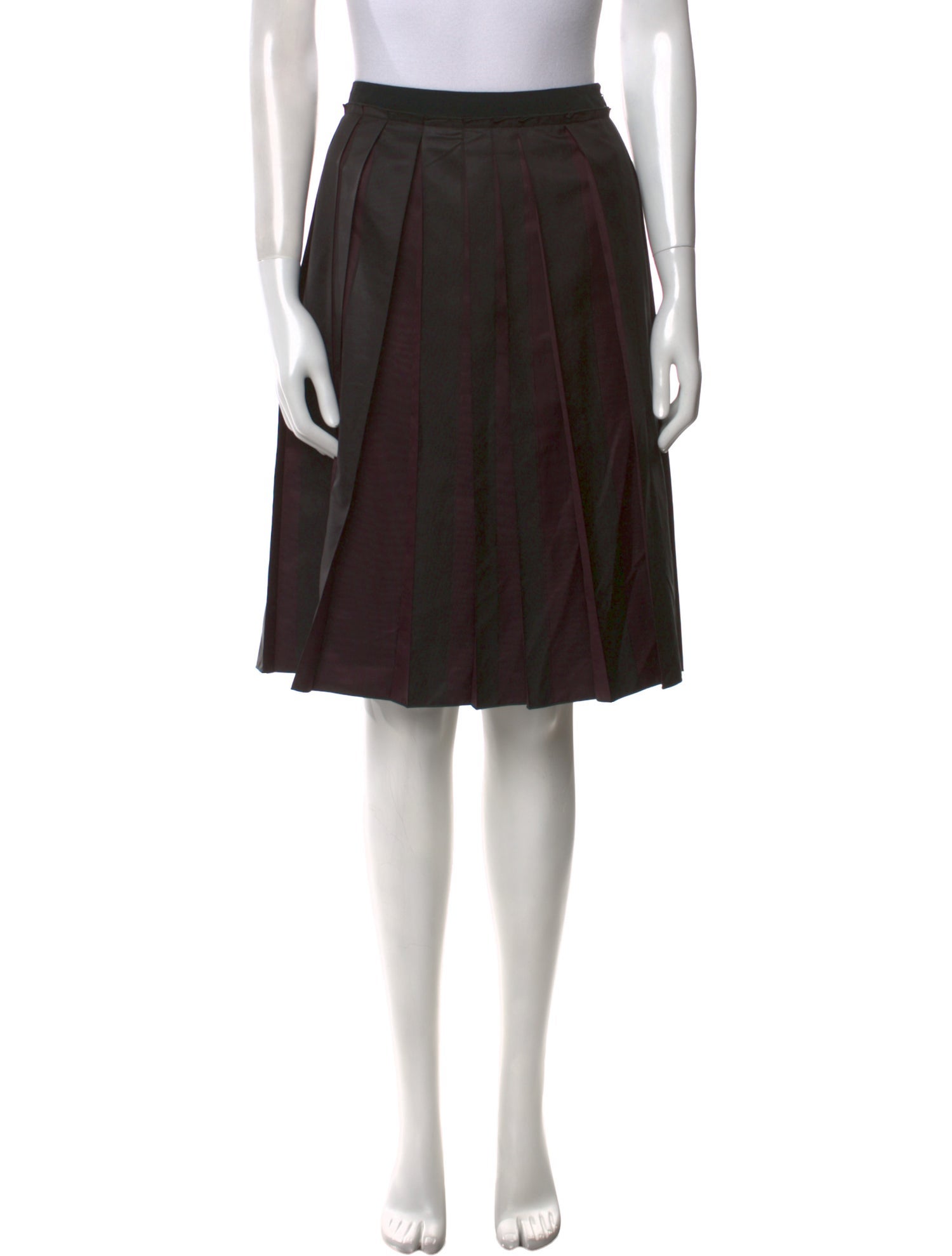 Salvatore Ferragamo Pleated Accents Knee-Length Skirt