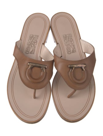 Salvatore Ferragamo Leather Slides