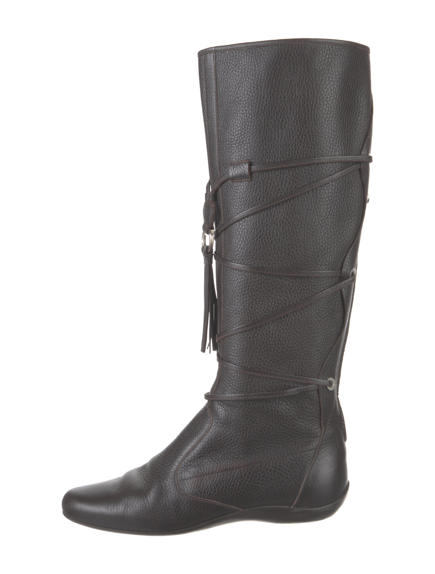 Salvatore Ferragamo Leather Riding Boots