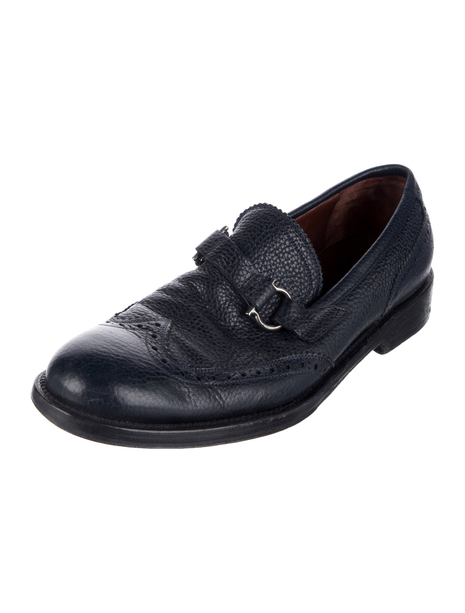 Salvatore Ferragamo Horsebit Accent Leather Loafers