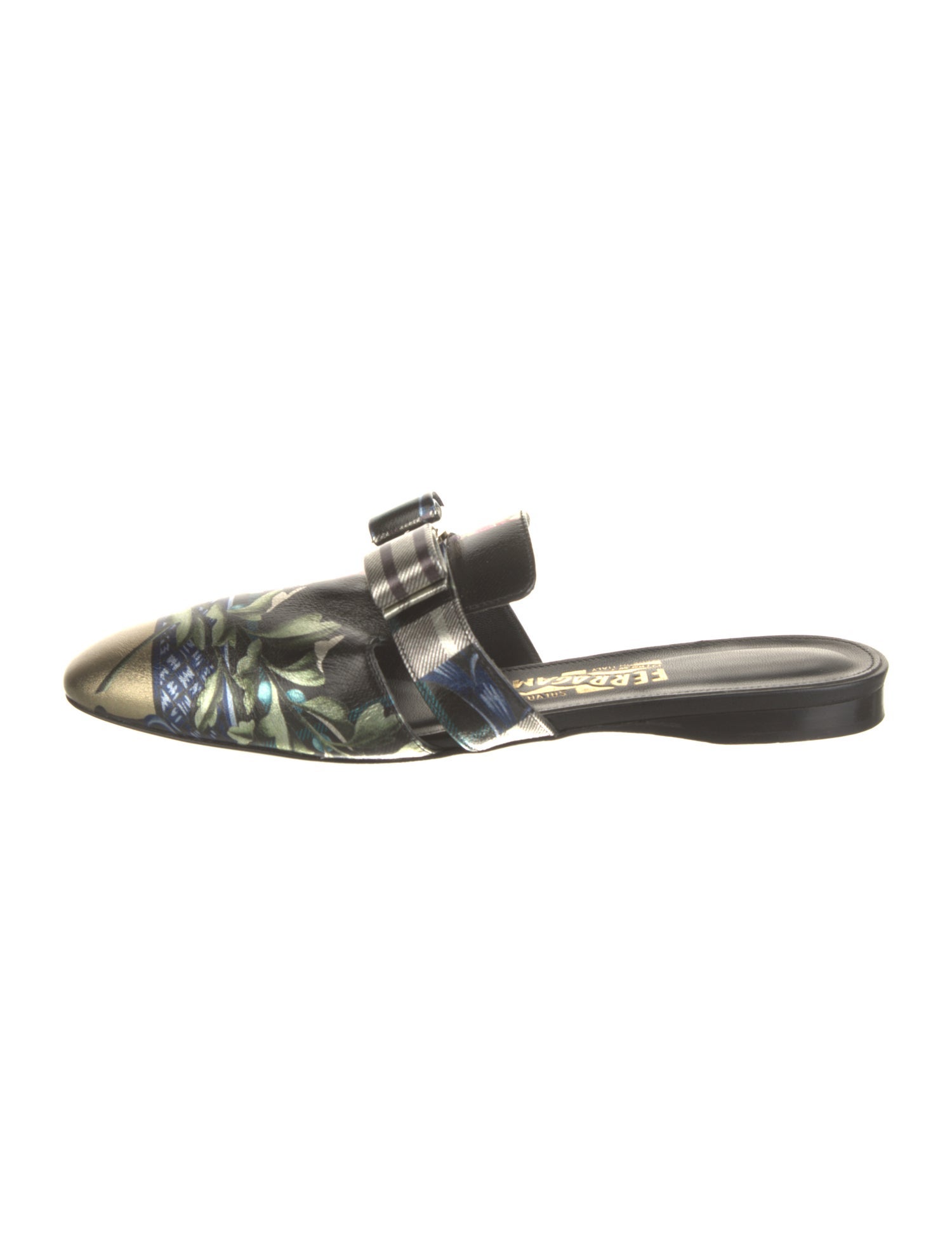 Salvatore Ferragamo Leather Printed Mules