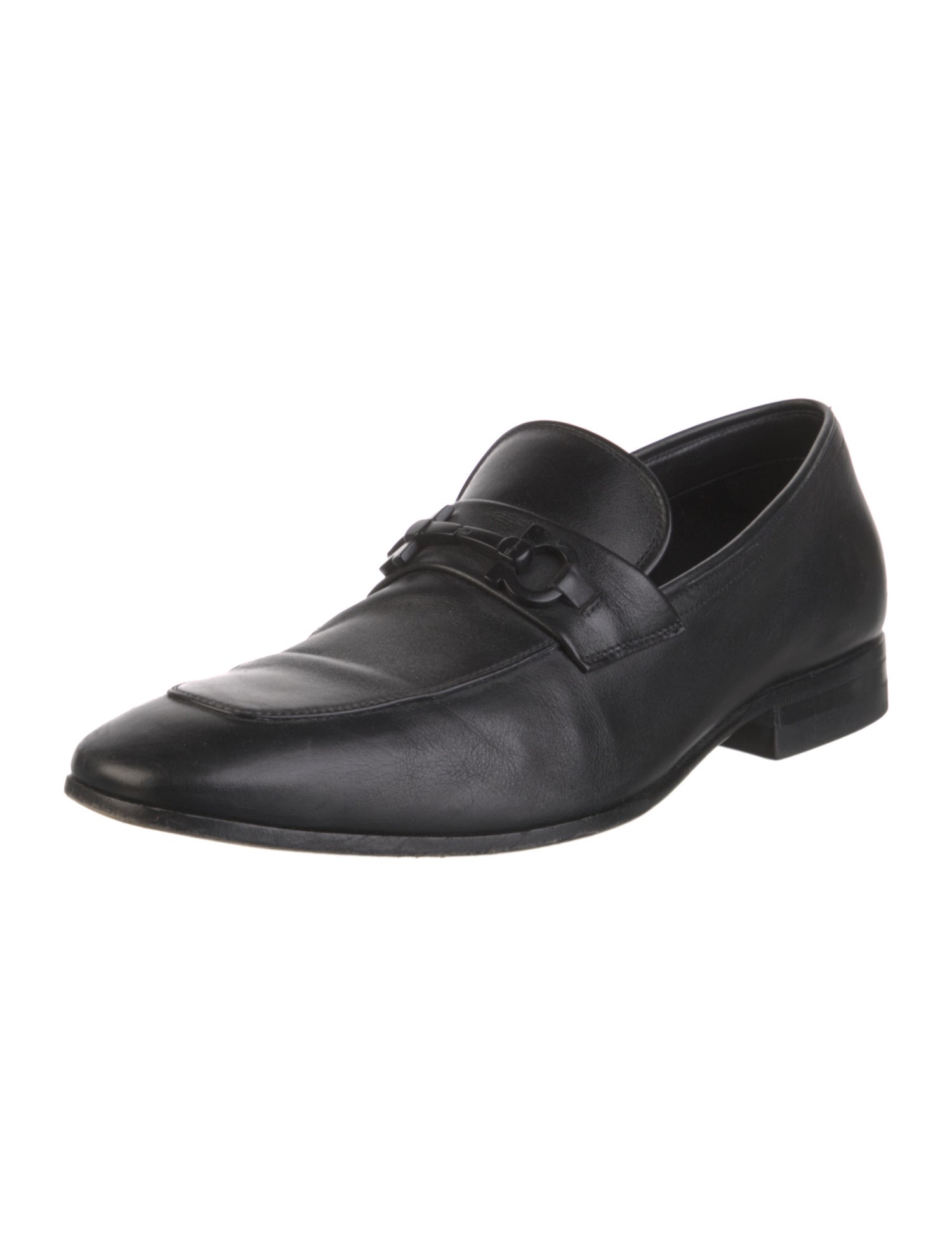 Salvatore Ferragamo Horsebit Accent Leather Dress Loafers